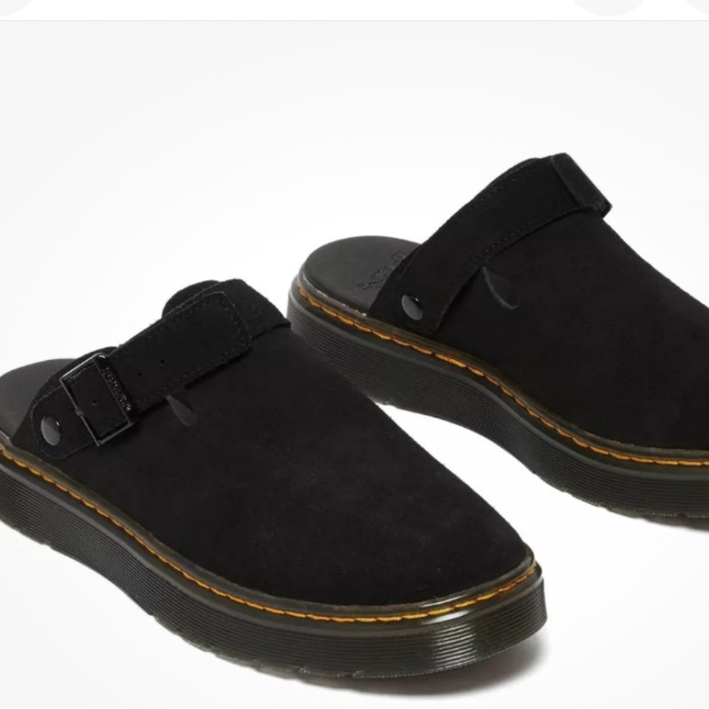 Dr. Martens Black Suede Mules - Picture 2 of 6